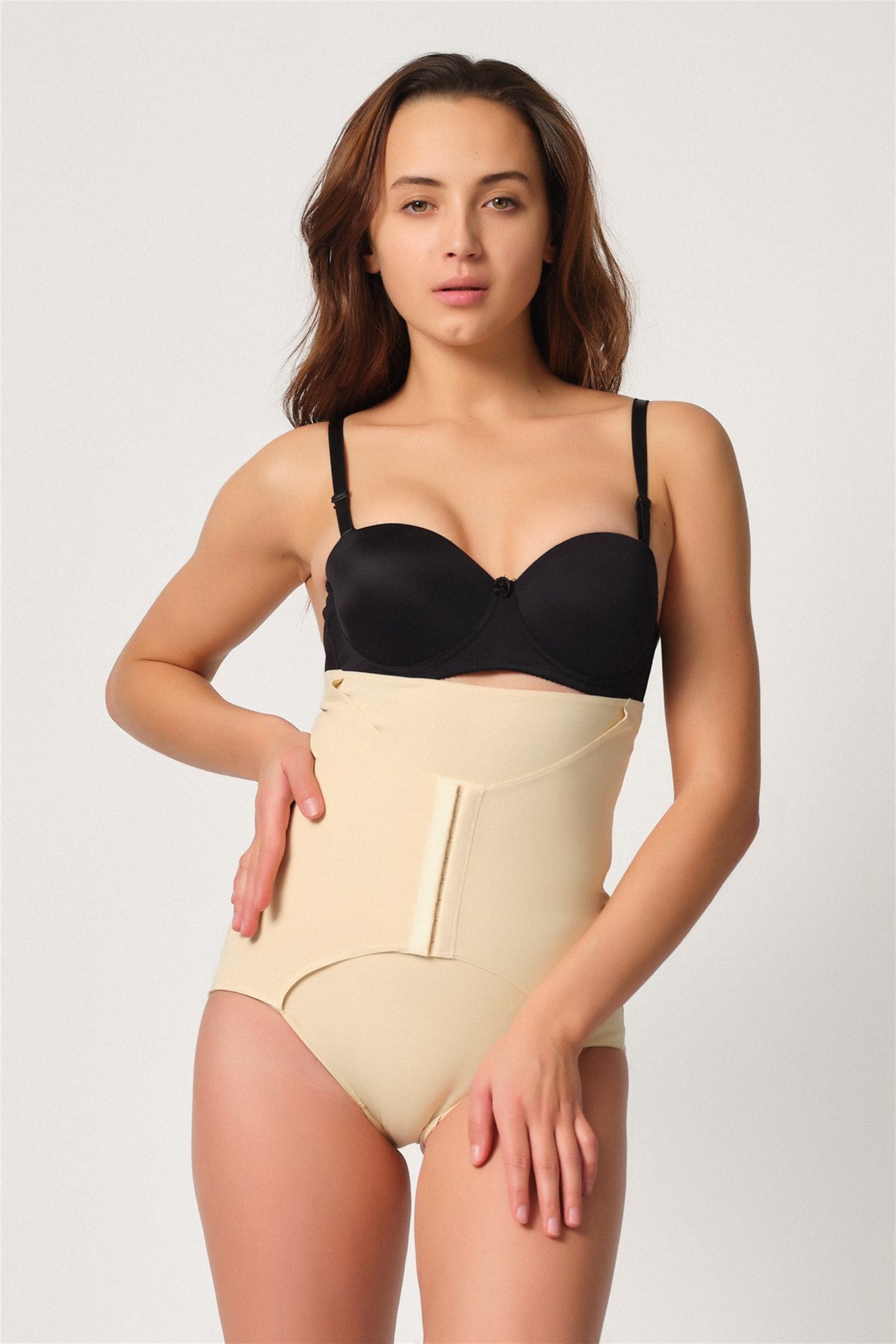  2932 Yelek Agraflı Lazer Slip Lohusa Korse - Lohussa