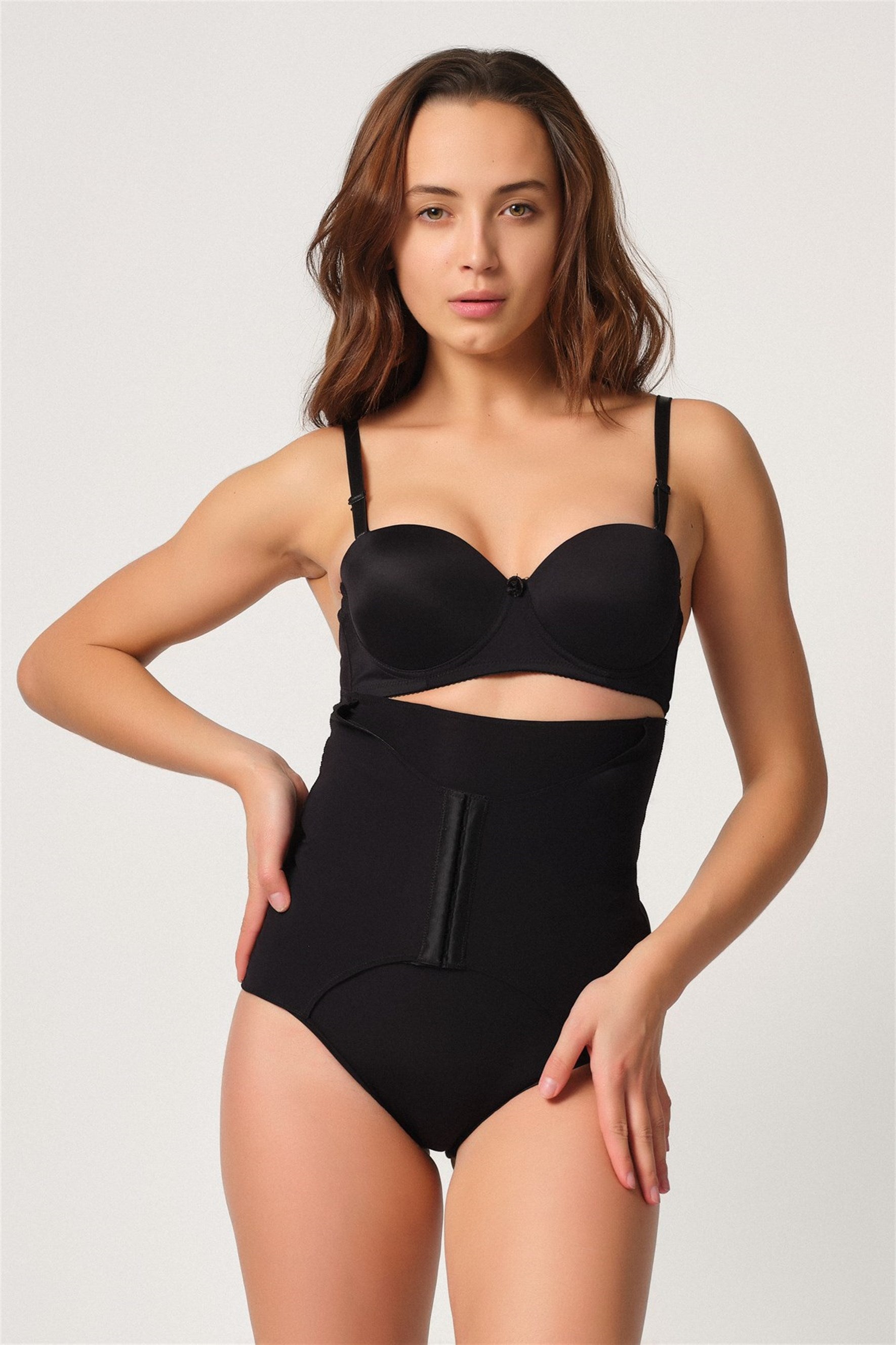  2932 Yelek Agraflı Lazer Slip Lohusa Korse - Lohussa